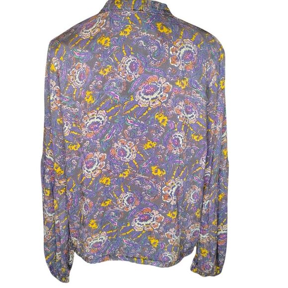 Free People Bell Sleeve Floral Zip Jacket – Women’s Small - Picture 4 of 9